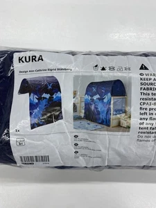 BRANDNEU Ikea Kura Kinder Bett Zelt blau Dinosaurier Motiv Abdeckung versiegelt - Bild 1 von 3