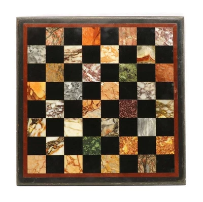 Marble Chess Board | Modern Chess Set | Stone Board Set | Unique Chess Gift Him - Image 1 of 4