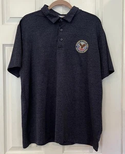 Department of Veteran Affairs Polo Blue Dri Fit Patriotic Logo Sz L - Picture 1 of 15