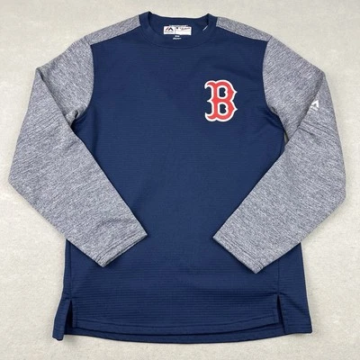 Boston Red Sox Sweater Men Small Blue Majestic Thermabase MLB Pullover Beantown - Image 1 of 4