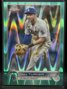 2022 Topps Chrome #190 Trea Turner Aqua Wave Refractor #/199 - Picture 1 of 2