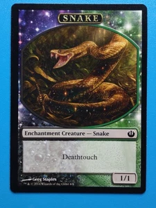 MTG 1x Snake Token NM Journey Into Nyx Magic Black Green Multicolor - Picture 1 of 2