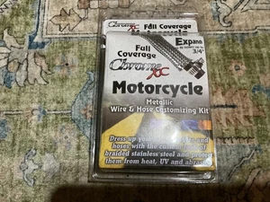 Chrome Braided Cable & Brake Line Sleeves for Harley Davidson Sportster Dyna - Bild 1 von 2