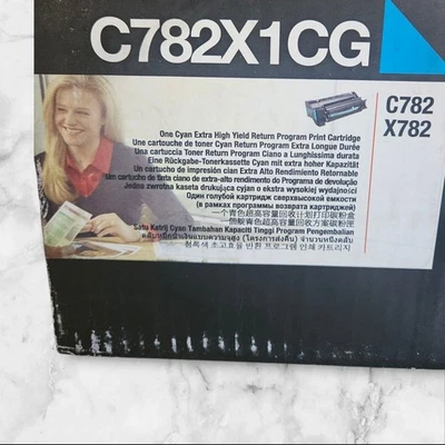Lexmark C782X1CG Cyan Toner Cartridge High Yield for C782 X782 SEALED BAG - Image 1 of 4