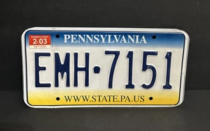 Pennsylvania License Plate — EMH - 7151 WWW.STATE.PA.US — CRAFT GRADE - Bild 1 von 22