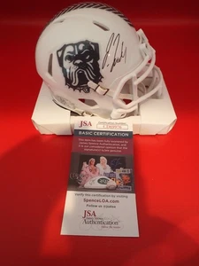 Minicasco blanco firmado por Jerry Judy Cleveland Browns STS JSA CD69976 - Imagen 1 de 3