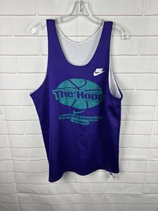 Vintage Nike The Hoop Premiere Basketball Leagues LT Reversible Jersey Purple - Picture 1 of 12