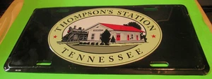 Placa de licencia vintage Tin Thompson's Station Tennessee Booster - Imagen 1 de 2
