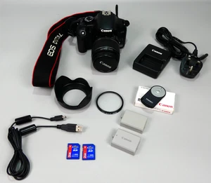Canon EOS 450D Digital SLR Camera with 18-55mm Lens + Accessories - Working - Picture 1 of 22