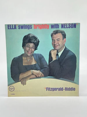 ELLA FITZGERALD SWINGS BRIGHTLY WITH NELSON 12" LP VG+ VINYL RECORD VERVE - Image 1 of 4