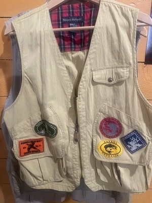Chaleco Banana Republic Vintage Talla M Calidad Parches Pesca Caza Foto 1 de 4