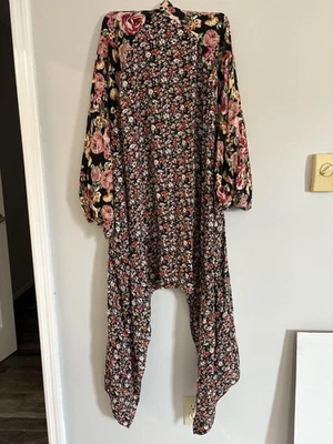 Cárdigan Umgee Kimono Mujer Mediano Boho Floral Estampado Leopardo Frente Abierto Foto 1 de 4