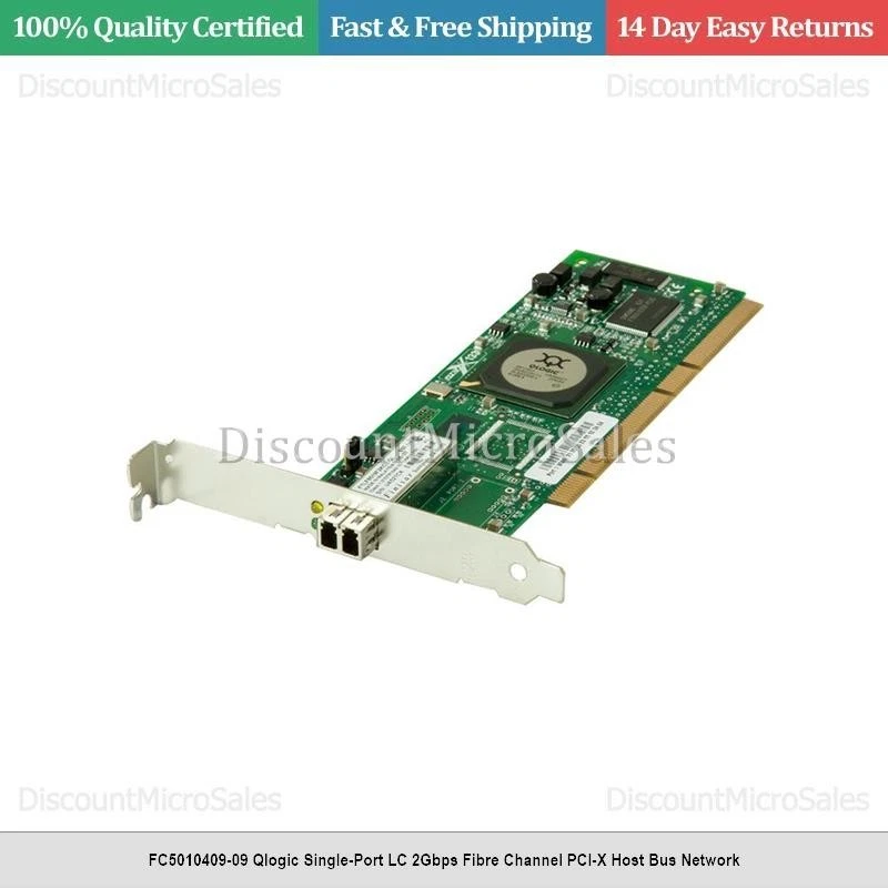 FC5010409-09 Qlogic Single-Port LC 2Gbps Fibre Channel PCI-X Host Bus Network - Image 1 of 1
