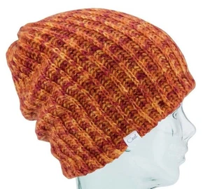 Coal The Coco Oversized Rib Knit Mohair-Like Acrylic Women's Beanie Burnt Orange - Picture 1 of 1