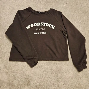 Woodstock New York Cropped Sweatshirt by One Love Clothing Los Angeles - Size Sm - Picture 1 of 9