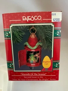 Caja Adorno Iluminable Enesco Retirado Tesoro de Navidad CALIDEZ DE LA TEMPORADA - Imagen 1 de 10