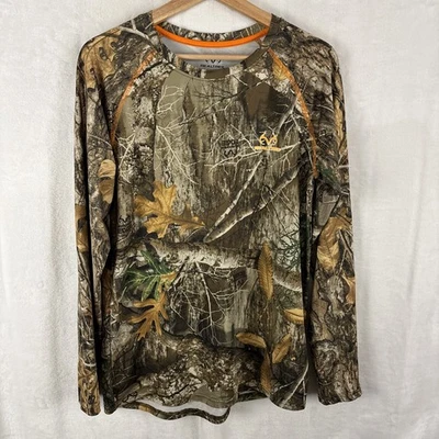 Realtree Edge Camo Camouflage Long Sleeve Polyester Spandex Shirt Size Small - Image 1 of 4