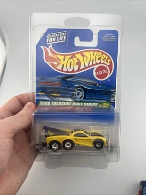 Hot Wheels 2000 Treasure Hunt Series 2/12 #50 Tow Jam amarillo con jinetes reales Foto 1 de 4