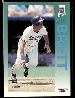 1992 Fleer #154 George Brett Royals Baseball Card 1303I - Image 1 of 2