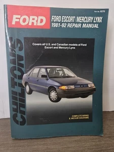 Guía de servicio manual de reparación Chilton's 8270 Ford Escort Mercury Lynx 1981-1992 - Imagen 1 de 2