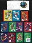 FRANCE - Série de 12 timbres oblitérés de 1996 à 1998 "Football"