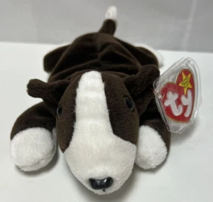 Ty Beanie Baby Bruno the Bull Terrier Dog #4183 Tag Errors - Picture 1 of 16