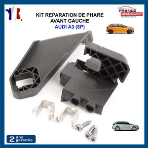 Patte de Fixation Phare Avant Gauche prévu pour Audi A3 8P - 8P0998121A - Imagen 1 de 8