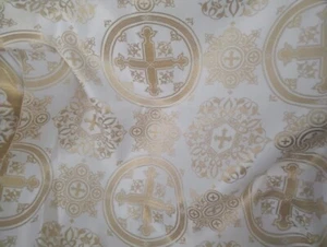 Gold Damast liturgischer Stoff - 2+ Yards - 58" breit - Lot 4 - Bild 1 von 4
