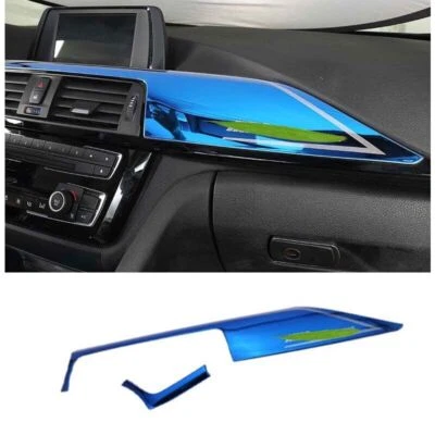 Panel de instrumentos de acero azul consola central para BMW Serie 3 4 GT 2013-2019 Foto 1 de 4