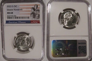 2023 S Eleanor Roosevelt 25c NGC MS 68 American Women Quarter - Picture 1 of 2
