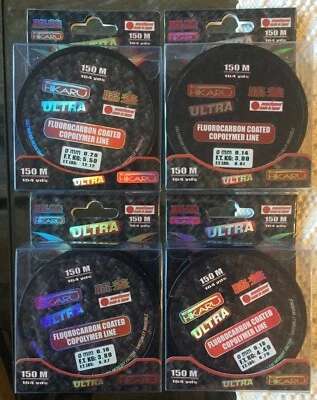 4 BOBINE LENZA 14-16-18-20 HIKARU ULTRAFLUOROCARBONIO RIVESTITO 150m NUOVE SIGIL - Immagine 1 di 2