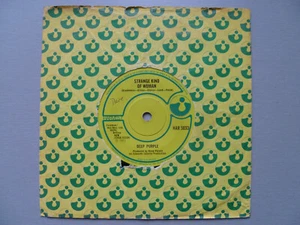 Deep Purple 'Strange Kind Of Woman' (HAR5033) 1971 2 Track UK 45rpm 7" VG+/VG - Picture 1 of 6