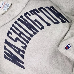 Vintage 90s Champion Reverse Weave Washington Huskies Sweatshirt Gray Medium USA - Picture 1 of 21