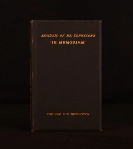 1890 Analysis of Mr. Tennyson's 'In Memoriam' Frederick Robertson - Imagen 1 de 5