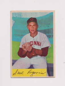SAUL ROGOVIN 1954 BOWMAN BASEBALL VINTAGE CARD #140C CINCINNATI REDLEGS BASEBALL