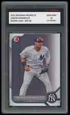JASSON DOMINGUEZ 2022 BOWMAN PROSPECTS Topps 1ST GRADED 10 ROOKIE CARD YANKEES