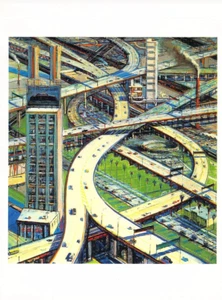 Postal - Autopistas urbanas de Wayne Thiebaud 4,75 X 6,75 - Imagen 1 de 3