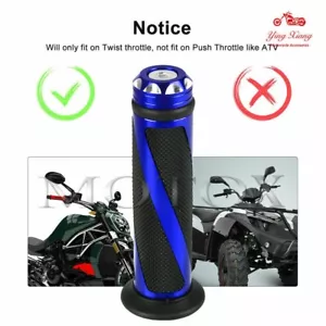 7/8" Motorcycle Blue Handle Bar Hand Grips For SV650 SV1000 GSX1250F GSX600/750F - Foto 1 di 4
