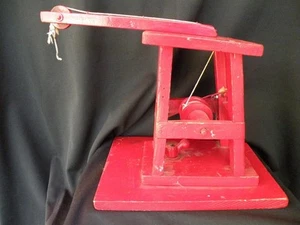 Vintage HAND MADE Folk Art Toy CRANE Hand Crank UNIQUE - Picture 1 of 8
