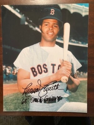 雷吉·史密斯签名亲笔签名 8 x 10 照片波士顿红袜队 — 第 1/2 张图片