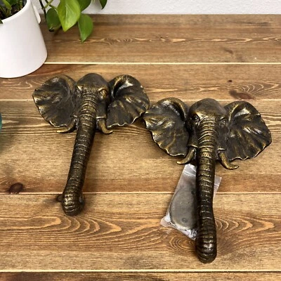 Spi Home Aluminum Elephant Doorknocker Set Of 2 - Image 1 of 4