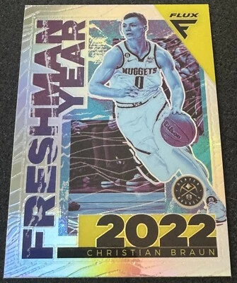 2022-23 Flux FRESHMAN YEAR SILVER Christian Braun #15 Denver Nuggets - Image 1 of 2