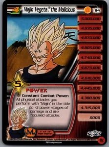 1x DBZ CCG MAJIN VEGETA MALICIOUS LV4 BABIDI SAGA 114 DRAGON BALL Z LIMITED - Picture 1 of 1
