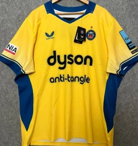 Bath Rugby Shirt Castore 2023-2024 Away Player Issue Yellow Pro Fit Jersey 4XL - Picture 1 of 14