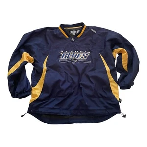 NHL ST. LOUIS BLUES PULLOVER WINDBREAKER JACKET CCM Size large - Picture 1 of 7