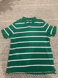 Vintage Polo Ralph Lauren Striped Shirt Adult XLarge Green/WhiteMens, Cotton - Picture 1 of 4