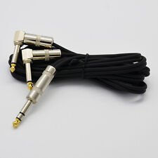 Y Audio cable cord Right Angle degree DUAL 6.35mm MONO male to 1/4 TRS Plug