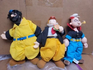 Popeye and Friends, 1985 Plush Toys Bluto And Wimpy Free Shipping - Picture 1 of 13