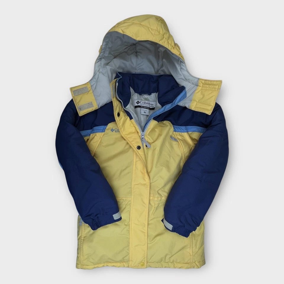 Columbia Sportswear Niños Jóvenes Amarillo y Azul Marino Invierno Chaqueta Abrigo Talla 14/16 Foto 1 de 4