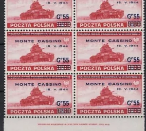 Poland POLISH FORCES WW2 *MONTE CASSINO* 55g/80g Imprint Block{6} Mint MSS4670 - Picture 1 of 5